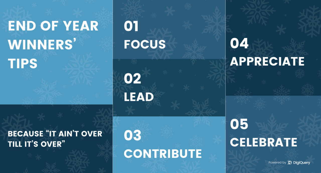 Winners' Tips On How To End The Year Strong - DigiQuery
